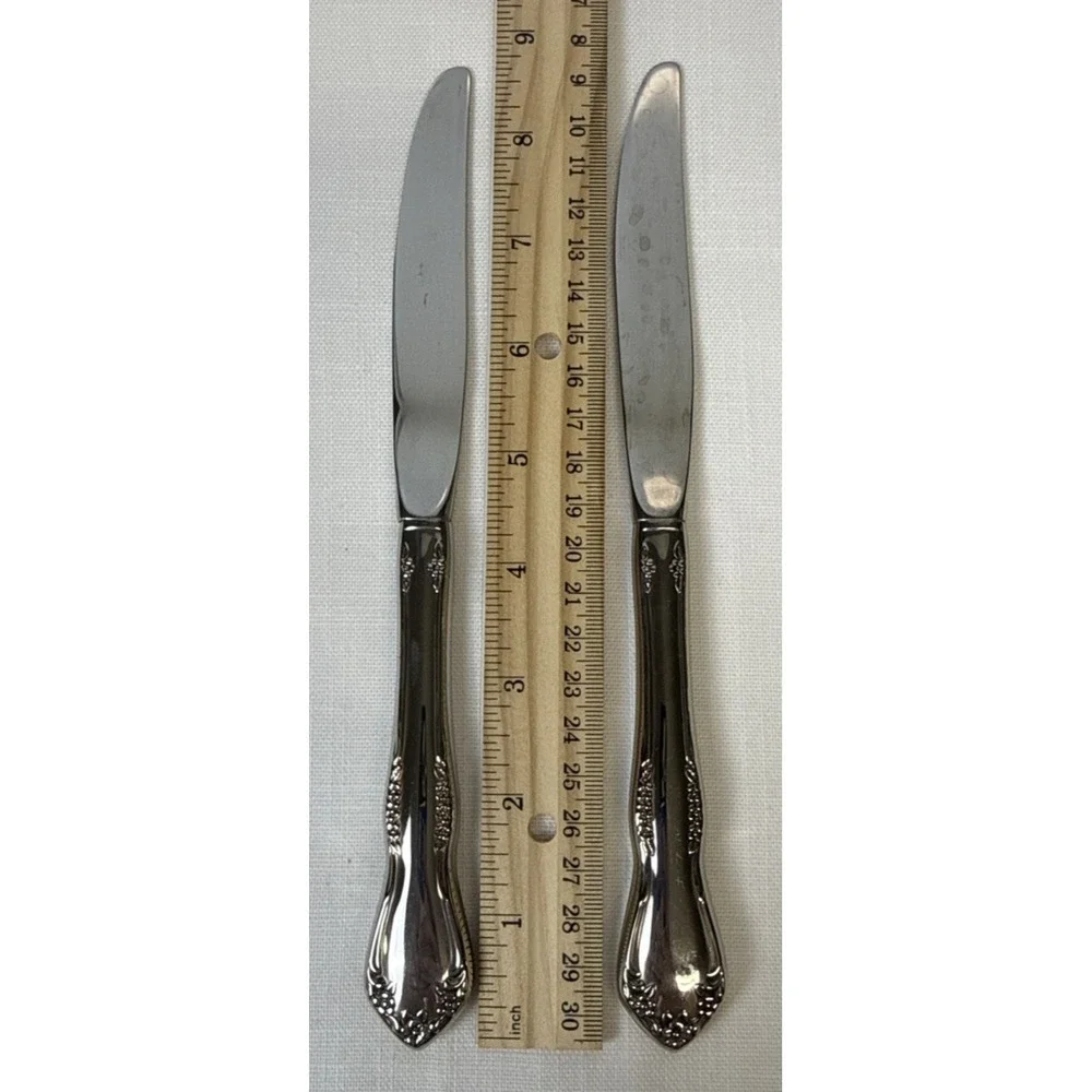 Oneida Mansfield Amadeus Dinner‎ Knives 8 Hollow Stainless Wm A Rogers Deluxe